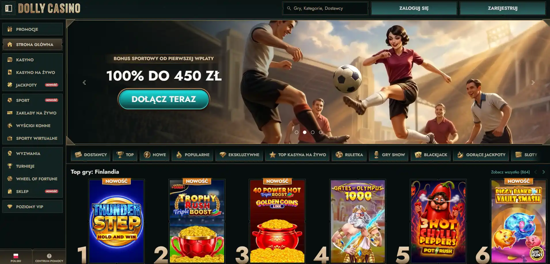 Polska strona główna Dolly Casino